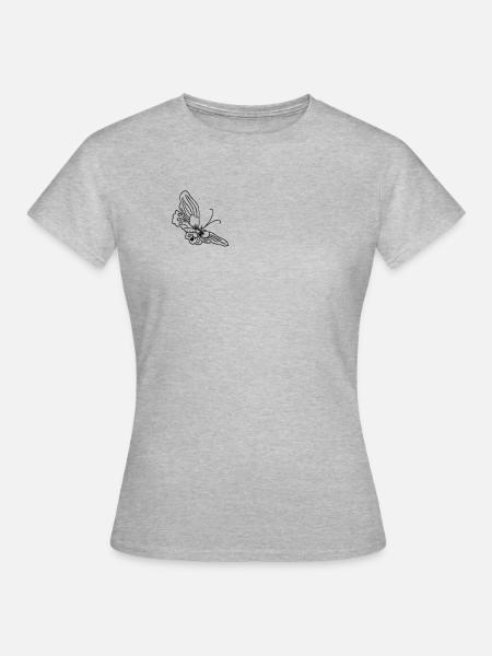 Schmetterling Insekt Schmetterlinge - Frauen T-Shirt - Grau meliert