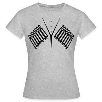 DJIGIT Style - The Warrior of Caucasus - Women's T-Shirt - heather grey - Front - AI Model Female 172 dark (172cm)
