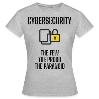 Cybersécurité - Informaticiens en sécurité des TI - T-shirt Femme - gris chiné - Devant - AI Model Female 172 dark (172cm)