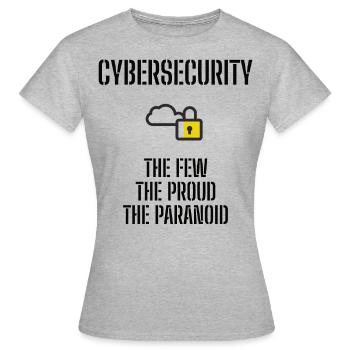 Cybersecurity - IT-Sicherheit Informatiker - Frauen T-Shirt - Grau meliert - Vorne - AI Model Female 172 dark (172cm)