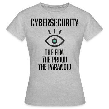 Cybersécurité - Informaticiens en sécurité des TI - T-shirt Femme - gris chiné - Devant - AI Model Female 172 dark (172cm)