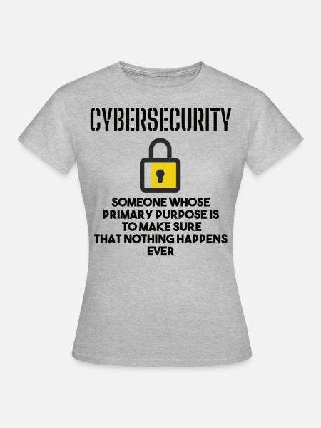 Cybersecurity - IT-Sicherheit Informatiker - Frauen T-Shirt - Grau meliert