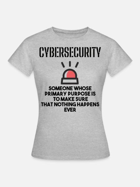 Cybersecurity - IT-Sicherheit Informatiker - Frauen T-Shirt - Grau meliert