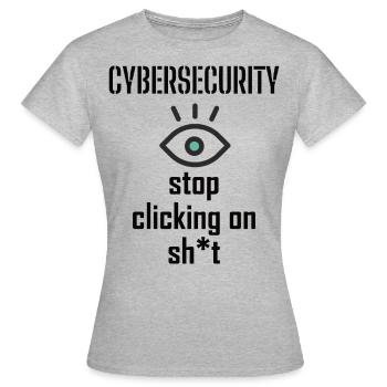 Cybersécurité - Informaticiens en sécurité des TI - T-shirt Femme - gris chiné - Devant - AI Model Female 172 dark (172cm)
