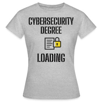 Cybersecurity - IT-Sicherheit Informatiker - Frauen T-Shirt - Grau meliert - Vorne - AI Model Female 172 dark (172cm)