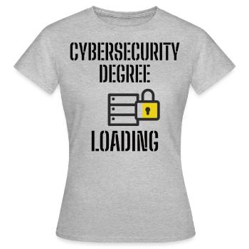 Cybersécurité - Informaticiens en sécurité des TI - T-shirt Femme - gris chiné - Devant - AI Model Female 172 dark (172cm)