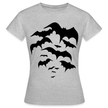 Les chauves-souris, les vampires, Dracula - T-shirt Femme - gris chiné - Devant - AI Model Female 172 dark (172cm)