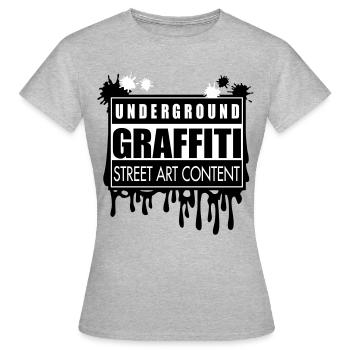 Underground graffitis flex - T-shirt Femme - gris chiné - Devant - AI Model Female 172 dark (172cm)