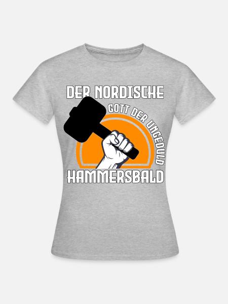Nordischer Gott der Ungeduld - Frauen T-Shirt - Grau meliert