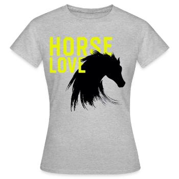 Reiten pferd horse love reitverein Pferdespruch mä - T-shirt Femme - gris chiné - Devant - AI Model Female 172 dark (172cm)
