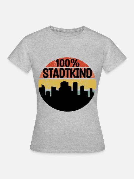 Stadtkind - Frauen T-Shirt - Grau meliert