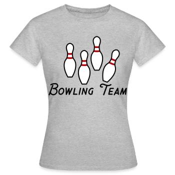 Équipe de bowling - T-shirt Femme - gris chiné - Devant - AI Model Female 172 dark (172cm)