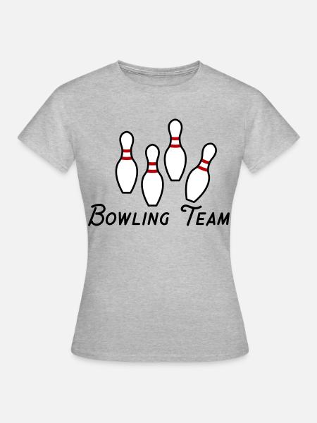Bowling Team - Frauen T-Shirt - Grau meliert