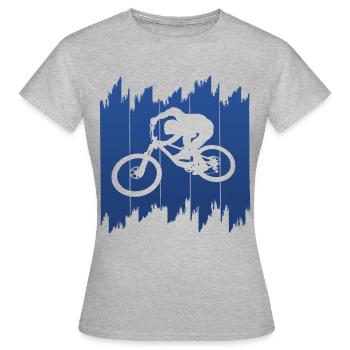Bike Fahrrad Biken Biker - Frauen T-Shirt - Grau meliert - Vorne - AI Model Female 172 dark (172cm)