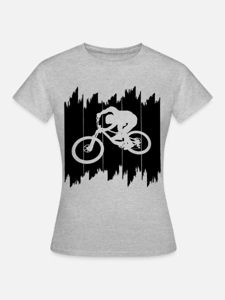 Biken - Frauen T-Shirt - Grau meliert