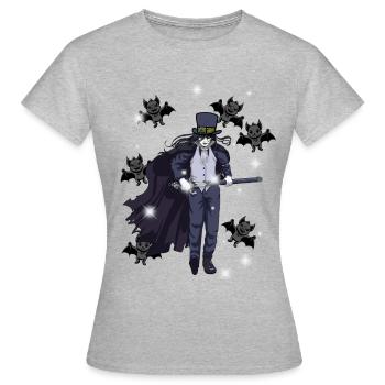 Horreur Halloween Fleddermäuse Épée de combattant - T-shirt Femme - gris chiné - Devant - AI Model Female 172 dark (172cm)
