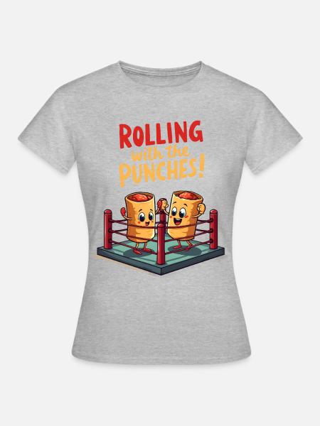Rolling With The Punches - Frauen T-Shirt - Grau meliert