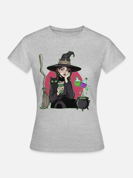 Hexe - Frauen T-Shirt - Grau meliert