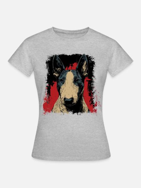 Bullterrier - Frauen T-Shirt - Grau meliert