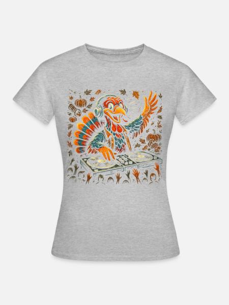 Herbst Türkei DJ Kunstwerk - Frauen T-Shirt - Grau meliert