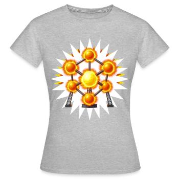 ATOMIC FUSION - Bellegique - T-shirt Femme - gris chiné - Devant - AI Model Female 172 dark (172cm)