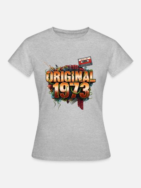 Original 1973 Retro - Frauen T-Shirt - Grau meliert