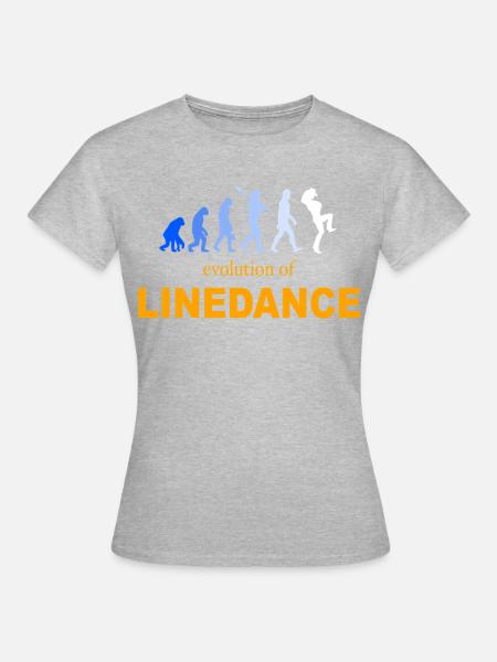 Evolution of Linedance - Frauen T-Shirt - Grau meliert