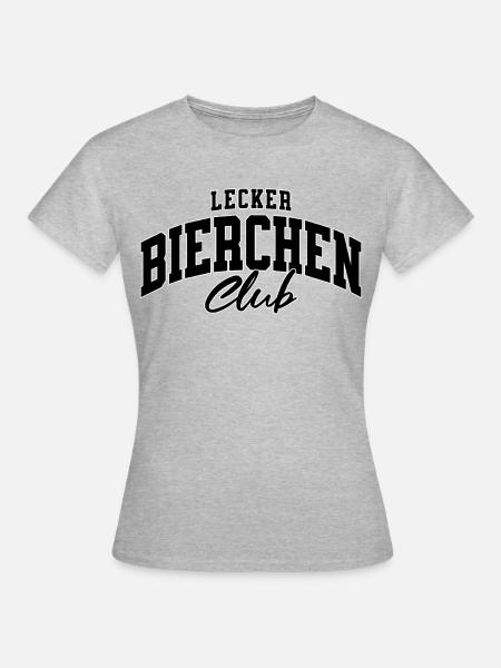 Lecker Bierchen Club - Frauen T-Shirt - Grau meliert