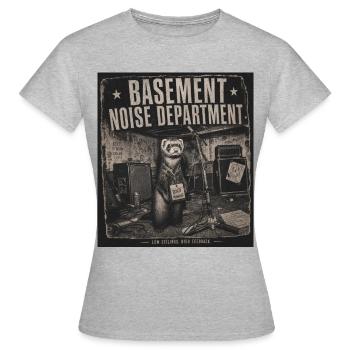 Basement Noise Department Punk Ferret Motiv LoFi - Frauen T-Shirt - Grau meliert - Vorne - AI Model Female 172 dark (172cm)