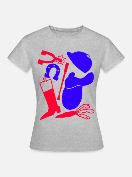 Fahrzubehör-Muster - Frauen T-Shirt - Grau meliert