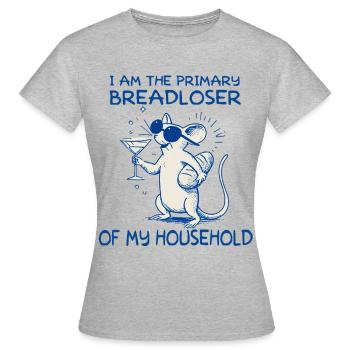 Family Main Bread Loser Cartoon - Women's T-Shirt - heather grey - Front - AI Model Female 172 dark (172cm)
