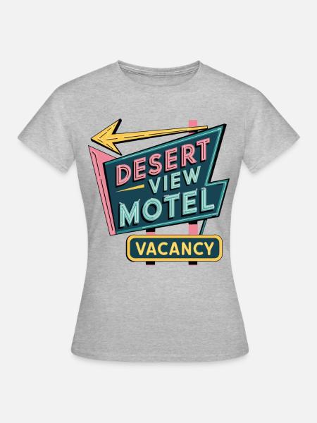 Desert View Motel - Frauen T-Shirt - Grau meliert
