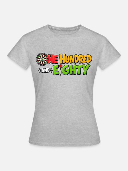 Dartboard One Hundred and Eighty - Frauen T-Shirt - Grau meliert