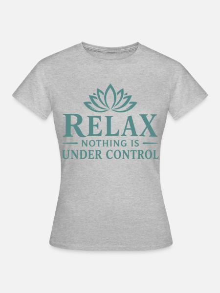 Relax Lotusblüte Control - Frauen T-Shirt - Grau meliert