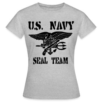 Navy Seals militaire, logo de l’équipe, Us Marine, Cadeau - T-shirt Femme - gris chiné - Devant - AI Model Female 172 dark (172cm)