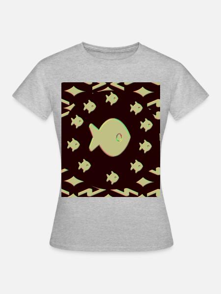 Aquarium - Frauen T-Shirt - Grau meliert