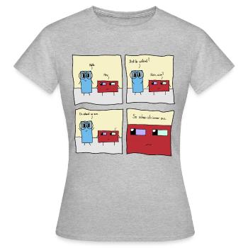 comic deutsch spaß lustig - Frauen T-Shirt - Grau meliert - Vorne - AI Model Female 172 dark (172cm)