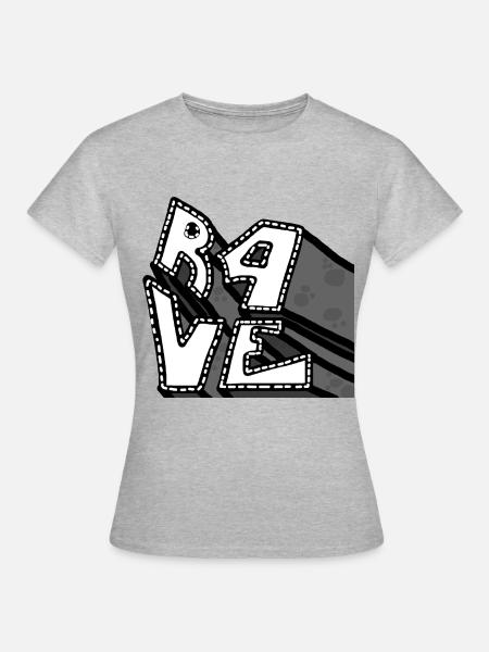 rave - Frauen T-Shirt - Grau meliert
