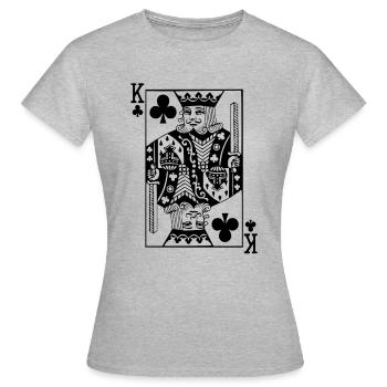 Cross king card game - Women's T-Shirt - heather grey - Front - AI Model Female 172 dark (172cm)