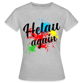 Helau, Fasching, Fasnacht, Fasnet - T-shirt Femme - gris chiné - Devant - AI Model Female 172 dark (172cm)