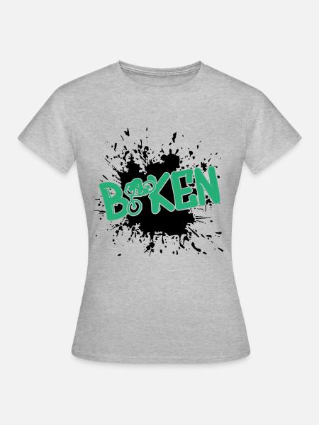 biken - Frauen T-Shirt - Grau meliert