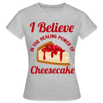Cheesecae guérison - T-shirt Femme - gris chiné - Devant - AI Model Female 172 dark (172cm)