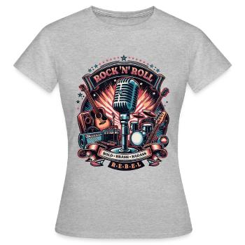 Rock'n'Roll Rebels - Women's T-Shirt - heather grey - Front - AI Model Female 172 dark (172cm)