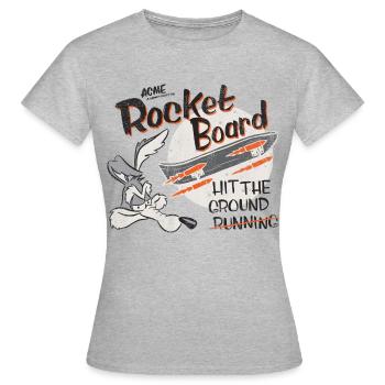 Looney Tunes Vil Coyote ACME Company - T-shirt Femme - gris chiné - Devant - AI Model Female 172 dark (172cm)
