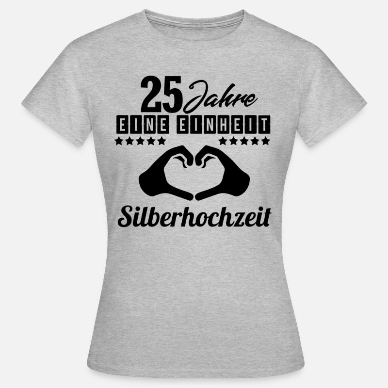 25 years a unit! Silver wedding - Women's T-Shirt - heather grey