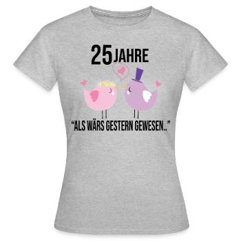 25 ans ensemble! mariage d'argent - T-shirt Femme - gris chiné - Devant - AI Model Female 172 dark (172cm)