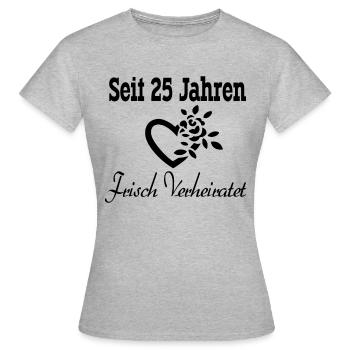 Je viens de marier 25 ans! - T-shirt Femme - gris chiné - Devant - AI Model Female 172 dark (172cm)