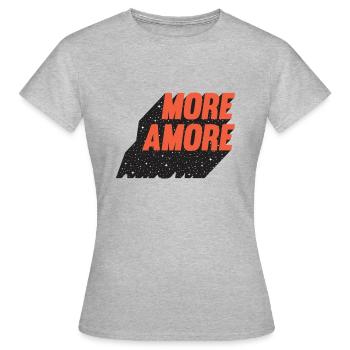 Mehr Liebe - Frauen T-Shirt - Grau meliert - Vorne - AI Model Female 172 dark (172cm)