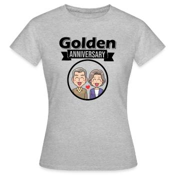 Mariage d'or! - T-shirt Femme - gris chiné - Devant - AI Model Female 172 dark (172cm)