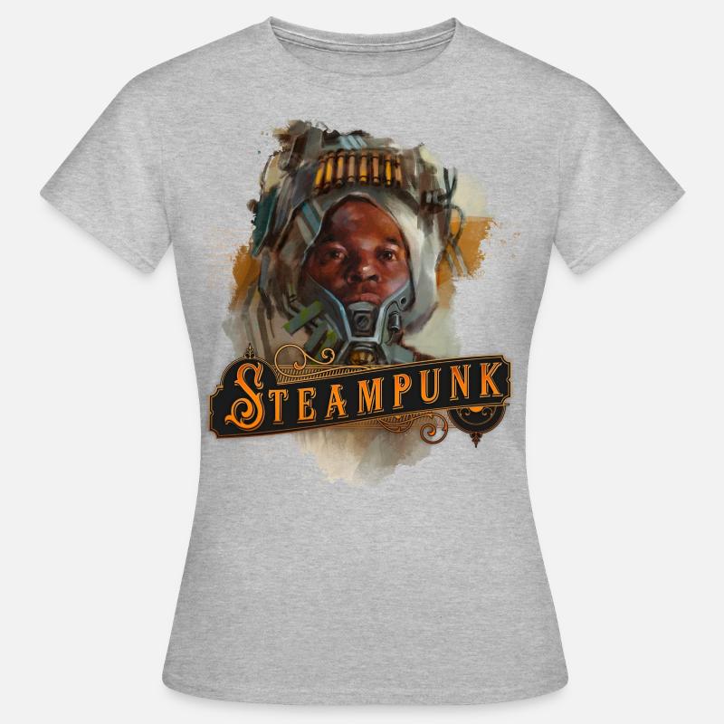 Steampunk Pilot 19 - Women's T-Shirt - heather grey